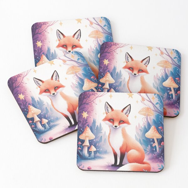 Item preview, Whimsical Fox. Fantasy cute fox, magical forest, enchanting woodland, vintage fox designed and sold by FoxVibes.