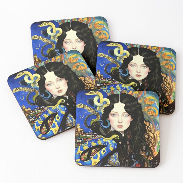 Item preview, Une femme serpent parmi des plantes fantastiques. designed and sold by Natalia-Vlad.