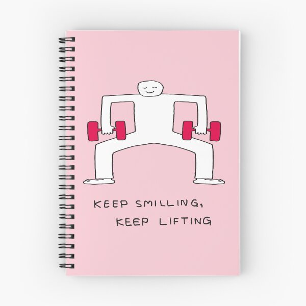 Item preview, Keep Smiling Keep Lifting Motivational Fitness designed and sold by flybubblegum.