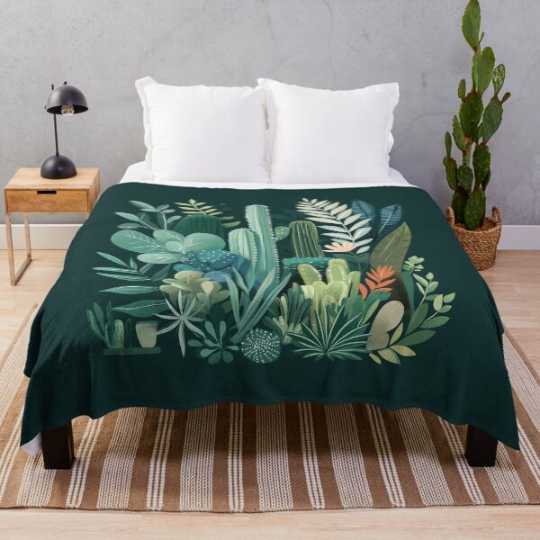 Item preview, Lush Botanical Illustration of Cacti and Tropical Plants designed and sold by BeefStroganof.