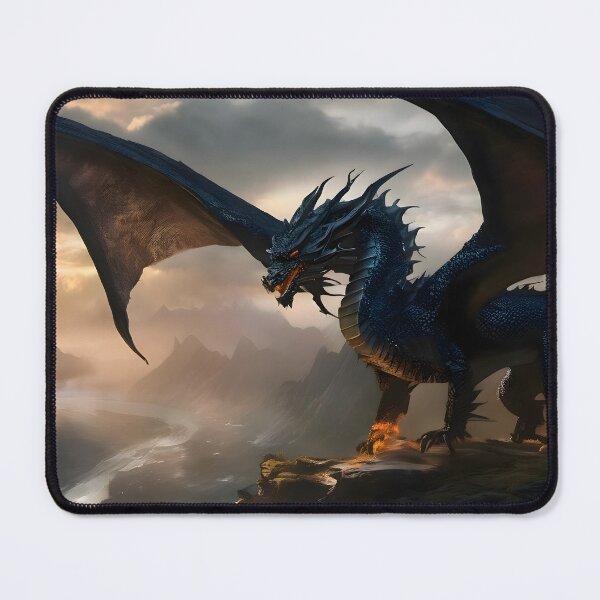 Item preview, Majestic Dragon Overlooking Mountainous Realm designed and sold by CitrineLinker.