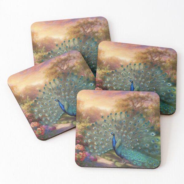 Item preview, A vibrant peacock flaunts its resplendent tail designed and sold by Sijtipat.