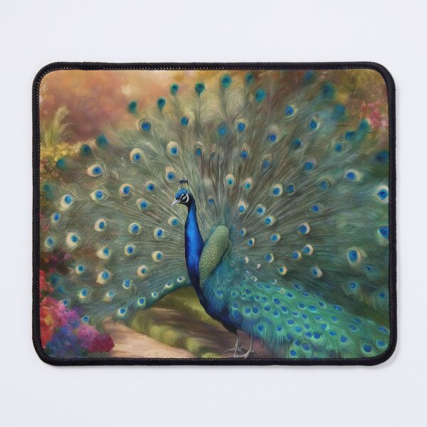 Item preview, A vibrant peacock flaunts its resplendent tail designed and sold by Sijtipat.