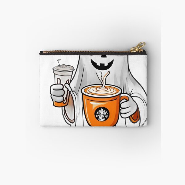Item preview, Halloween Ghost Holding Pumpkin Spice Latte designed and sold by Travelcases.