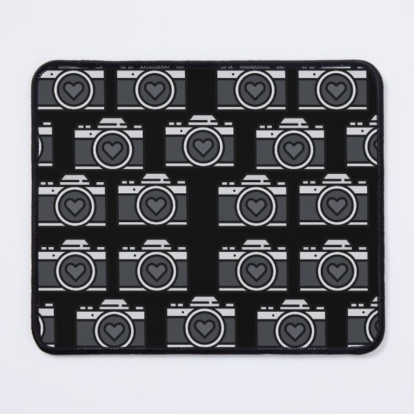 Item preview, Camera Love Heart Black Pattern Photography Lover  designed and sold by SZPdezigns.