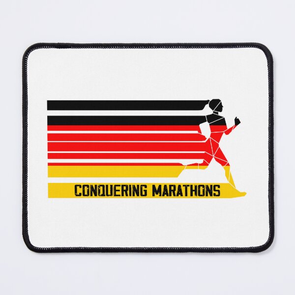 Item preview, CONQUERING MARATHONS, MARATHON WOMAN, GERMANY FLAG designed and sold by the Zarock Shop.