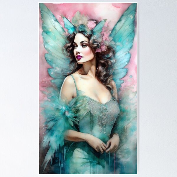 Item preview, Vintage Fairy No. 004 in Mint Green designed and sold by FaerieFusion.