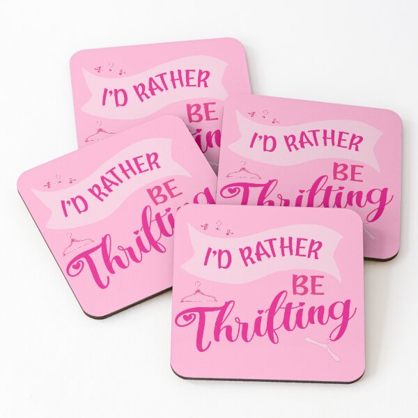 Item preview, I’d rather be thrifting pink thrift queen gifts second hand shopping designed and sold by MetalicBabe.
