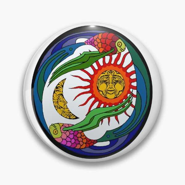 Item preview, pisces sun & moon designed and sold by Dalton Sayre.
