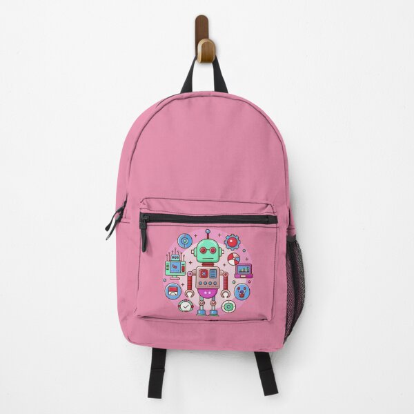 Item preview, Colourful robot cartoon charactor graphic design designed and sold by Tiny Cozy Art.