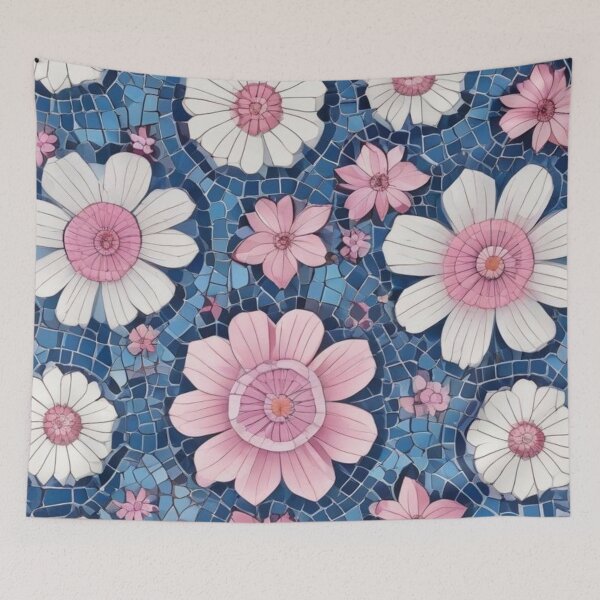 Item preview, Blue and pink mosaic designed and sold by GasconyPassion.