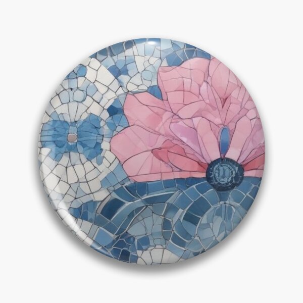 Item preview, Pink and blue mosaic designed and sold by GasconyPassion.