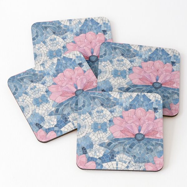 Item preview, Pink and blue mosaic designed and sold by GasconyPassion.