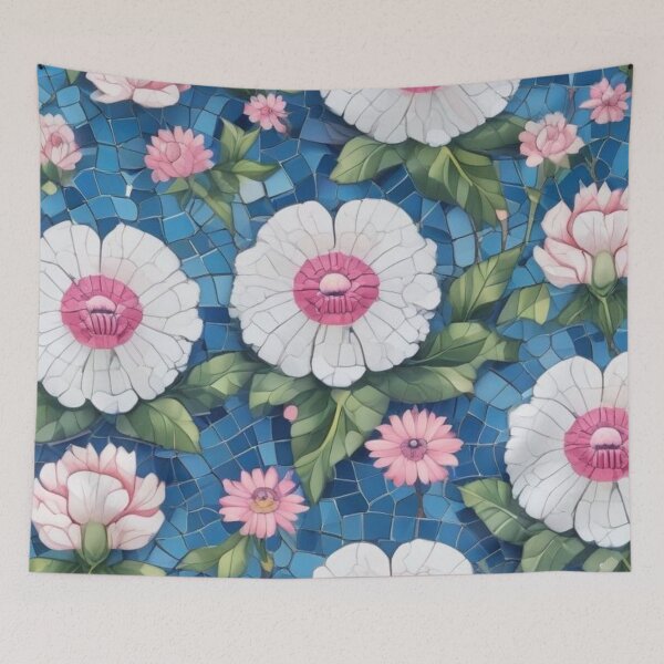 Item preview, Pink and blue mosaic designed and sold by GasconyPassion.