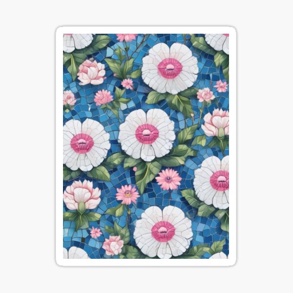 Item preview, Pink and blue mosaic designed and sold by GasconyPassion.