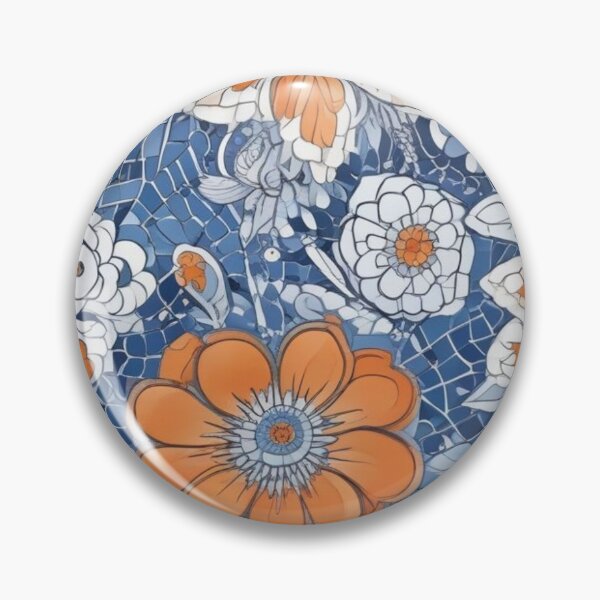Item preview, Blue and orange mosaic designed and sold by GasconyPassion.