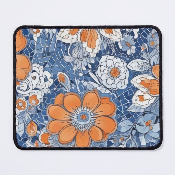 Item preview, Blue and orange mosaic designed and sold by GasconyPassion.