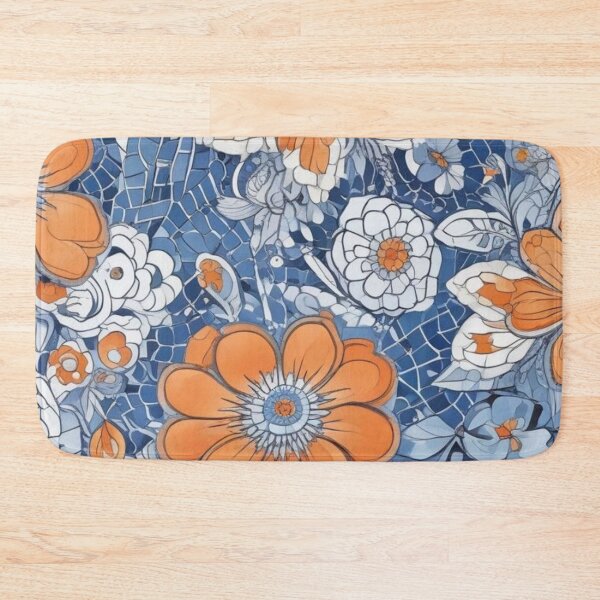 Item preview, Blue and orange mosaic designed and sold by GasconyPassion.