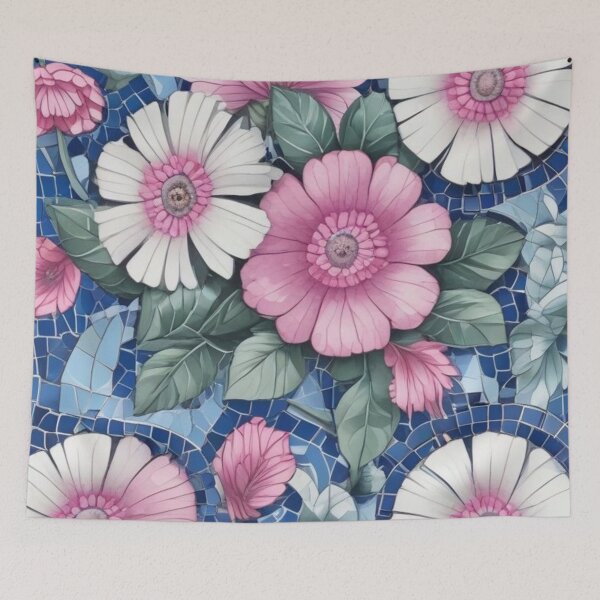 Item preview, Blue and pink mosaic designed and sold by GasconyPassion.