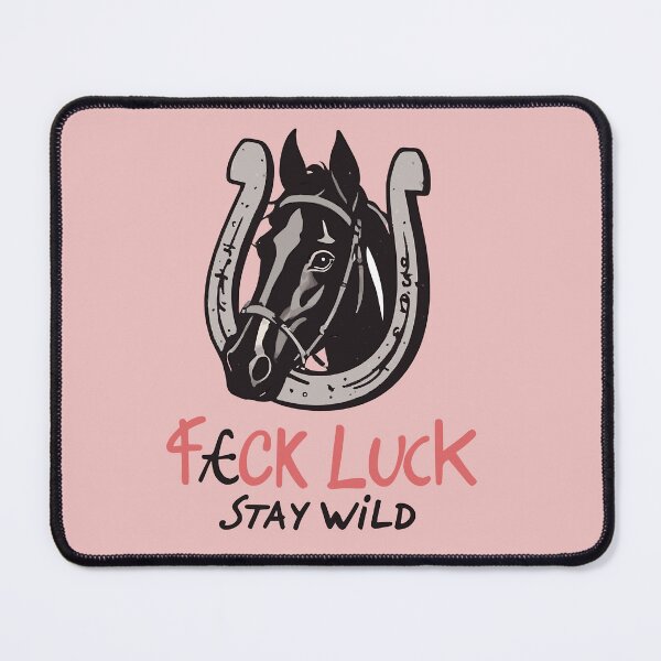 Item preview, F*ck Luck Stay Wild Lucky Horseshoe & Horse designed and sold by Corinne Alexa Jackson.