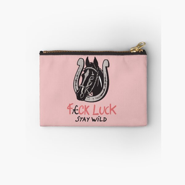 Item preview, F*ck Luck Stay Wild Lucky Horseshoe & Horse designed and sold by Corinne Alexa Jackson.