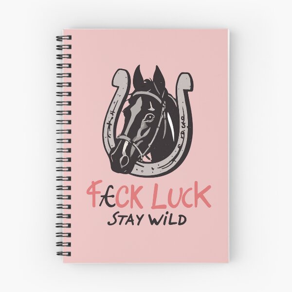Item preview, F*ck Luck Stay Wild Lucky Horseshoe & Horse designed and sold by Corinne Alexa Jackson.