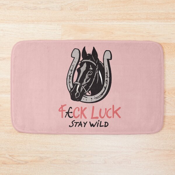 Item preview, F*ck Luck Stay Wild Lucky Horseshoe & Horse designed and sold by Corinne Alexa Jackson.