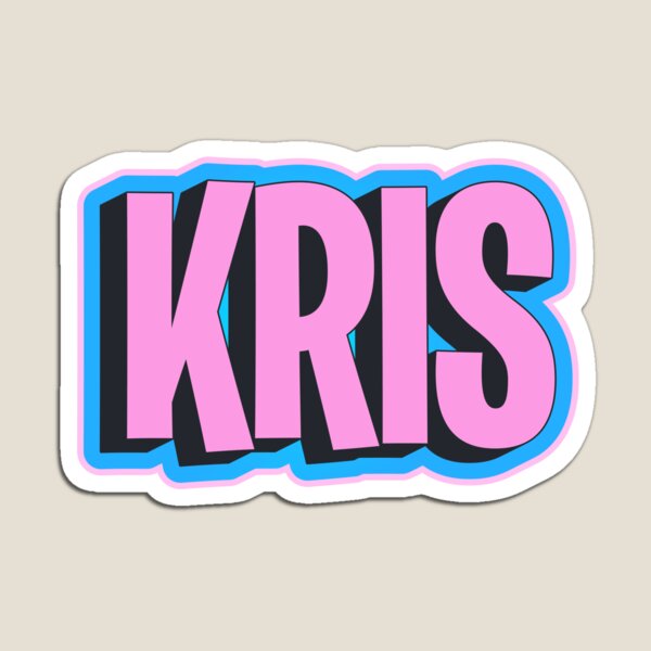 Aperçu de l'œuvre Autocollant texte Kris créée et vendue par Sticktle.