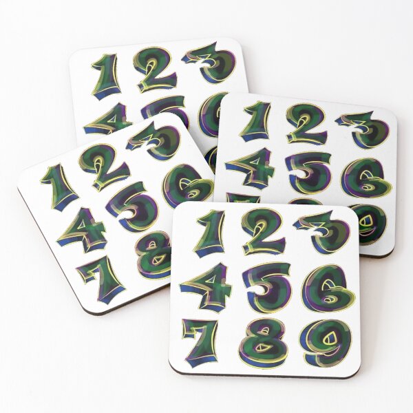 Item preview, Graffiti Digits, Numbers sticker designed and sold by Numbers-Art.