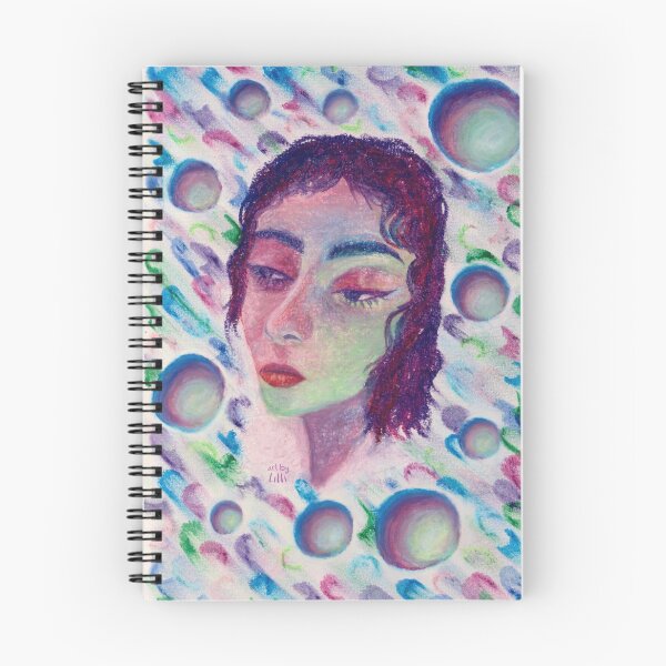 Item preview, Bubbles Portrait - Oil Pastel designed and sold by aartbylilli.
