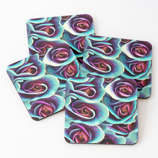 Item preview, Turquoise Camelia Flowers designed and sold by MysticalSVK.