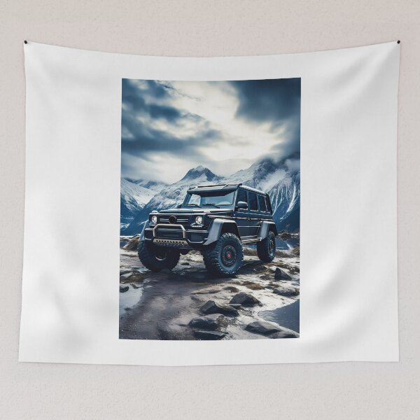 Item preview, Mountain Majesty Mercedes SUV in the Snow designed and sold by RevUpDesign.
