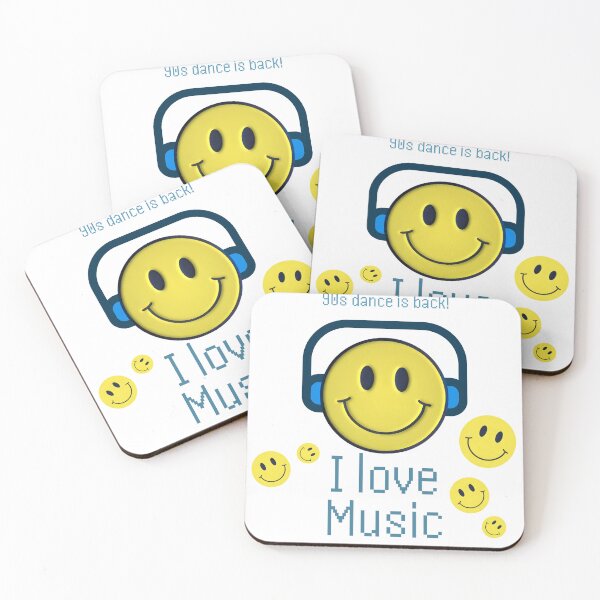 Item preview, 90s Nostalgia Retro Dance Techno Music with Retro Iconic Smileys Themed designed and sold by MyxDes.