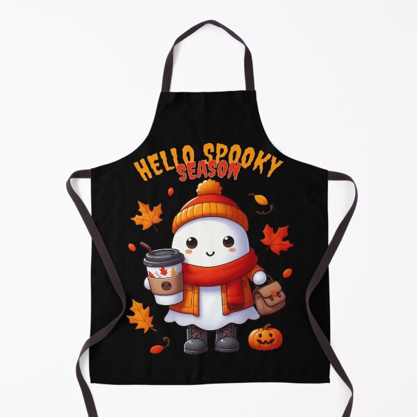 Item preview, HELLO SPOOKY SEASON  CUTE GHOST DRINKING COFFEE  designed and sold by justyna-s28.