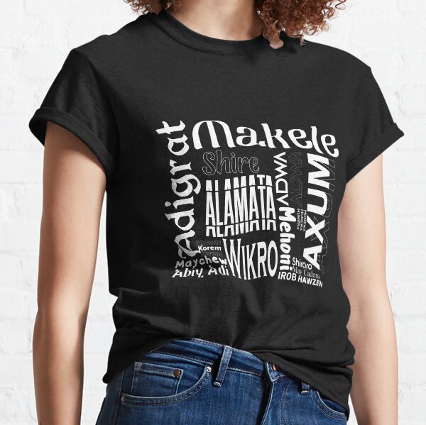Artikel-Vorschau von „Tigray Cities – Weyene tragen T-Shirt“, designt und verkauft von weyenwear.