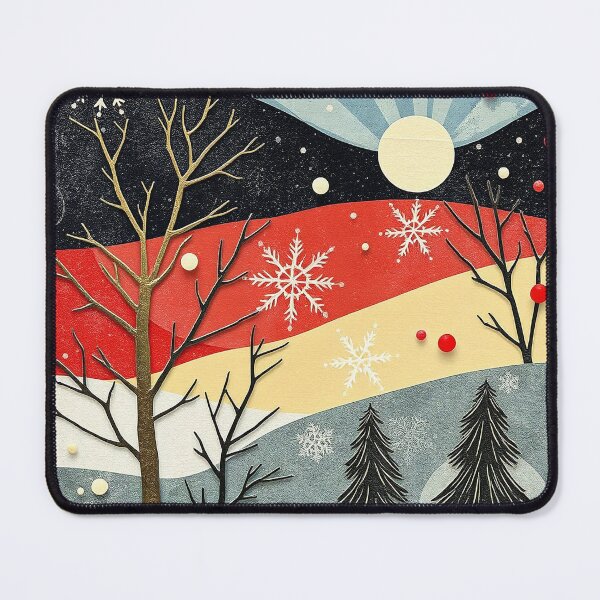 Item preview, Japanese pattern paper collage craft work winter christmas land designed and sold by patterncrow.