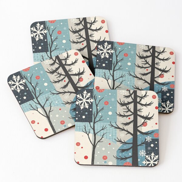 Item preview, Japanese pattern paper collage craft work winter snowflakes christmas land designed and sold by patterncrow.