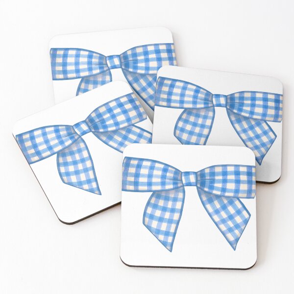 Item preview, dainty blue gingham bow designed and sold by mango morning.