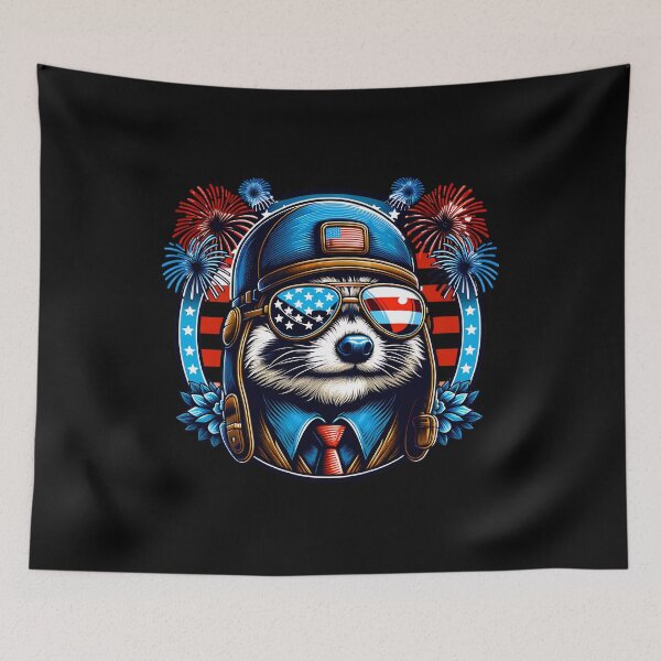 Item preview, American Aviator Raccoon designed and sold by Taans-Creation.