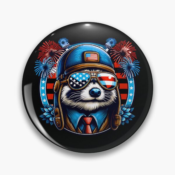 Item preview, American Aviator Raccoon designed and sold by Taans-Creation.