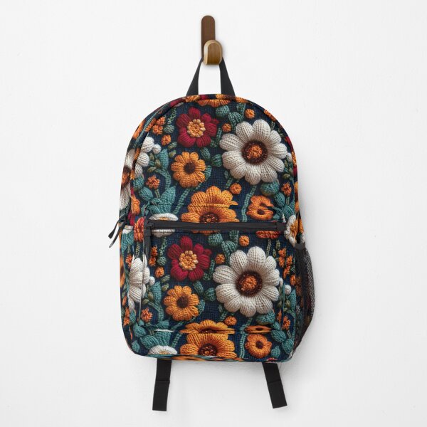 Item preview, Copy of Cute Retro Floral Boho Knitted Pattern designed and sold by SecretDicer.
