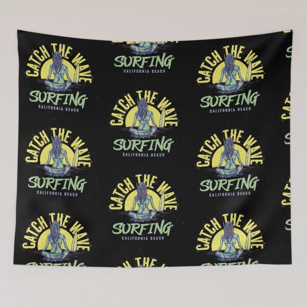 Item preview, California Beach T shirt catch the wave designed and sold by Graphic Therapist.