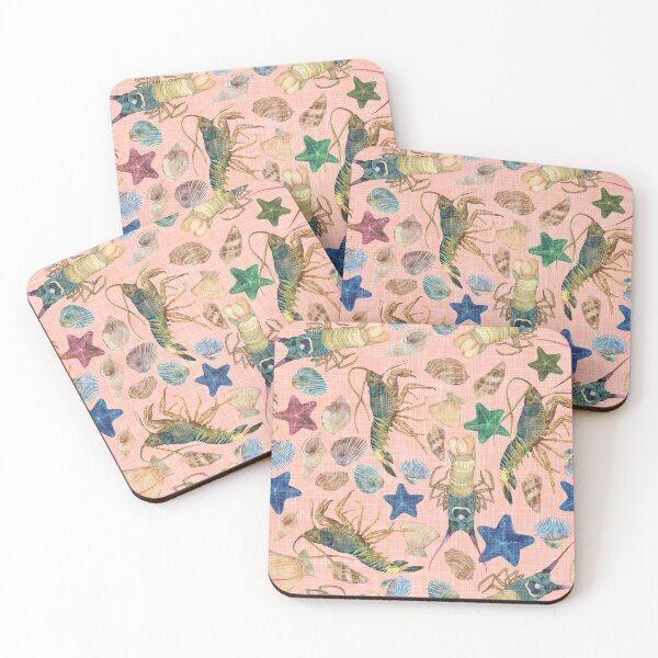 Item preview, Vintage Sea Creatures Coral Samon Palette designed and sold by Sketchbook Designs.