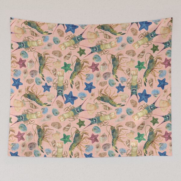 Item preview, Vintage Sea Creatures Coral Samon Palette designed and sold by Sketchbook Designs.