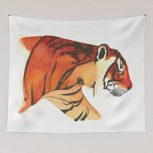 Item preview, Tiger watercolor art designed and sold by apoznyak.
