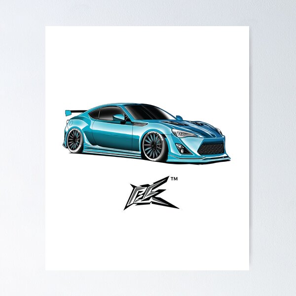 Vista previa del artículo con la obra «Toyota GT86 cambio de color azul», diseñado y vendido por NaquashM.