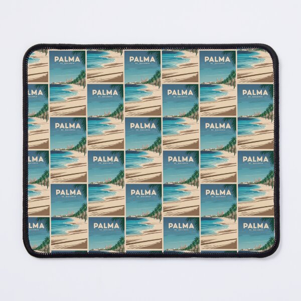 Item preview, Palma de Mallorca Retro Travel Poster – Minimalistic vintage beach poster for art and travel fans designed and sold by pod24.