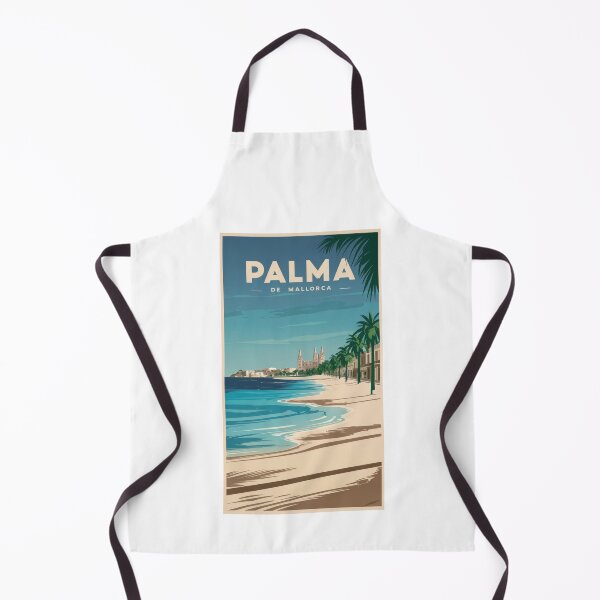Item preview, Palma de Mallorca Retro Travel Poster – Minimalistic vintage beach poster for art and travel fans designed and sold by pod24.