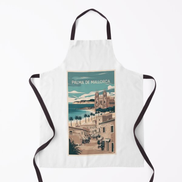 Item preview, Palma de Mallorca vintage old town poster – nostalgic retro travel picture for lovers of Mediterranean architecture designed and sold by pod24.