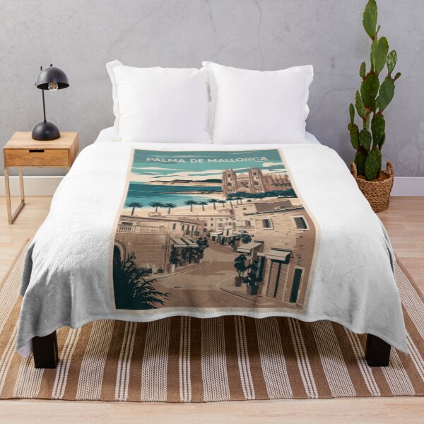 Item preview, Palma de Mallorca vintage old town poster – nostalgic retro travel picture for lovers of Mediterranean architecture designed and sold by pod24.